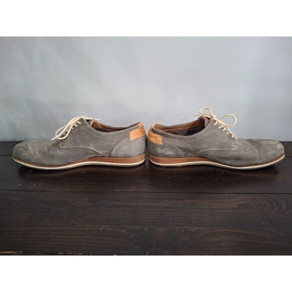 Johnston & Murphy Mens Ashby Gray Nubuck Lace-up Plain Toe/Pre-owned, Sz. 11M EU - Picture 2 of 8